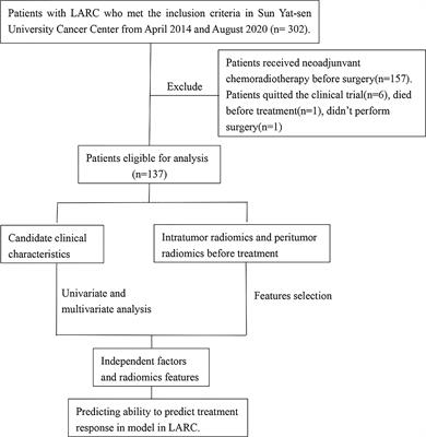 MRI-Based Radiomics Features to Predict Treatment Response to Neoadjuvant Chemotherapy in Locally Advanced Rectal Cancer: A Single Center, Prospective Study